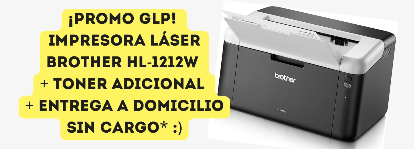 ¡Promo Impresora Láser Brother HL1212w con entrega a domicilio en el día + toner adicional!